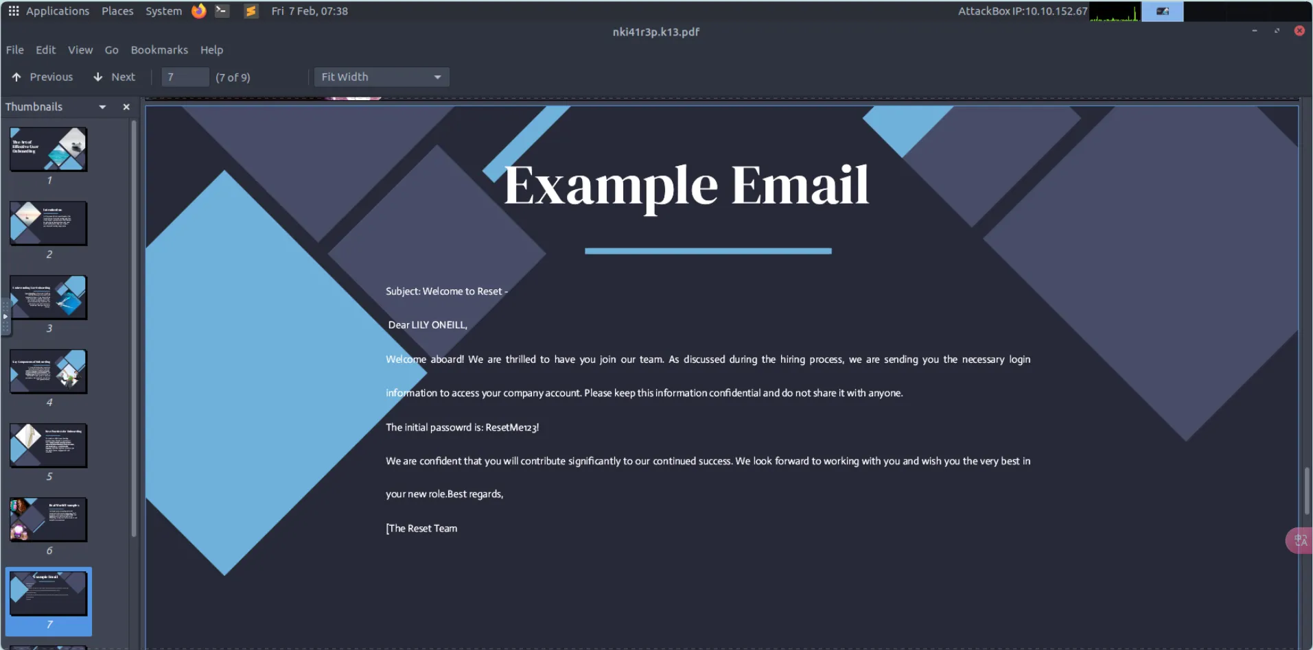 PDF 模板中默认密码提示