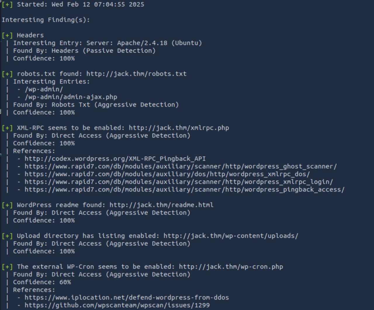 wpscan 检测到 xmlrpc 常见漏洞点